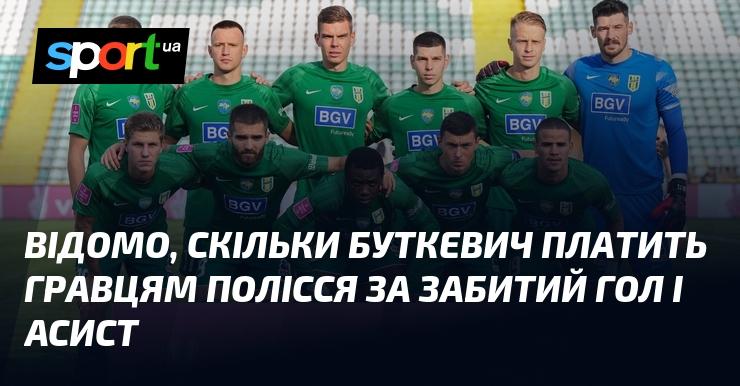 Відомо, яку винагороду отримують футболісти Полісся від Буткевича за кожен забитий гол та асист.