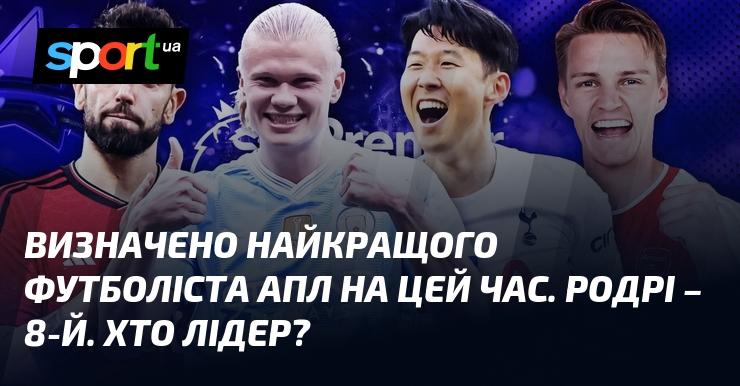 Оголошено найвидатнішого гравця Англійської Прем'єр-ліги на даний момент. Родрі зайняв 8-у позицію. Хто ж займає перше місце?